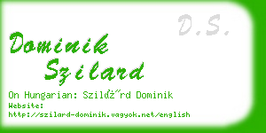 dominik szilard business card